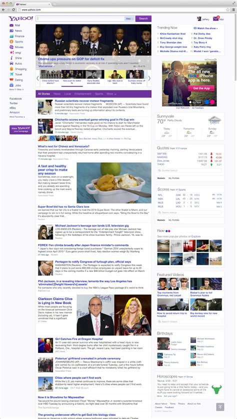 Yahoo Overhauls Homepage Adds Newsfeed Pcmag