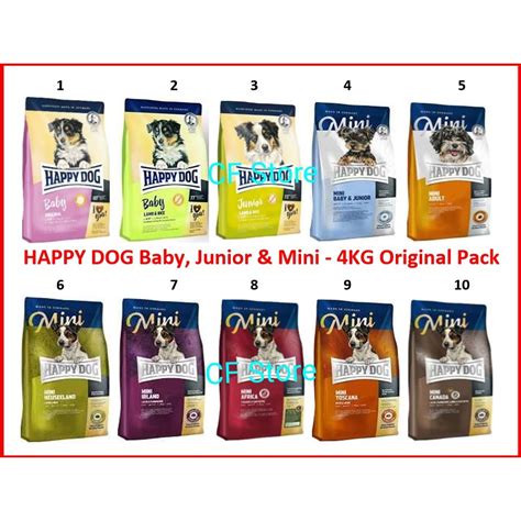 Happy Dog Puppy And Mini Series Dry Food 4kg Original Pack Shopee Malaysia
