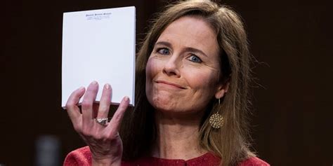 Amy Coney Barrett Answers Questions At Confirmation Hearing Without Notes Holds Up Blank