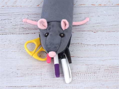 Rat Plush Pencil Case Etsy
