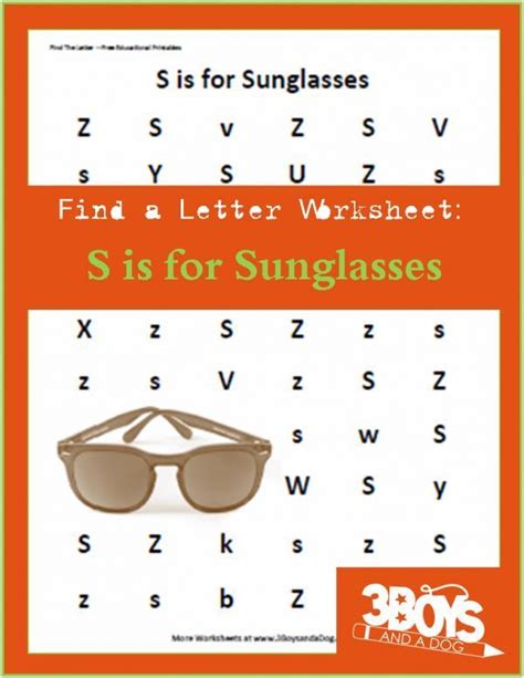 find the letter s is for sunglasses homeschool freebies free homeschool printables free