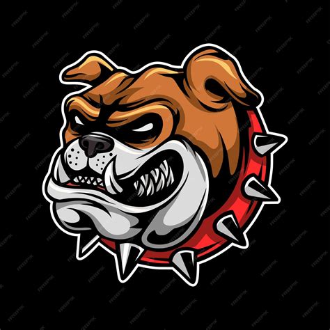Premium Vector Angry Bulldog Head Mascot Illustration