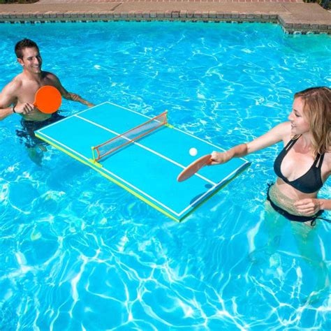 This Floating Ping Pong Table Lets You Enjoy A Game Of Ping Pong In The Pool Suckstobebroke