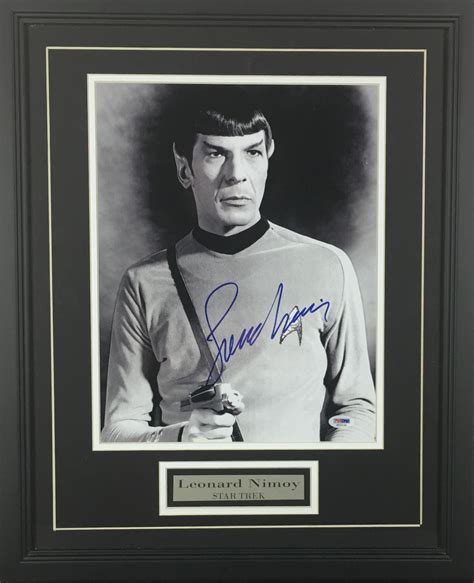 Lot Detail Star Trek Leonard Nimoy Signed And Framed 11 X 14 Color