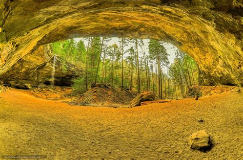 Download Wallpaper Ash Cave Hocking Hills State Park Ohio Waterfall