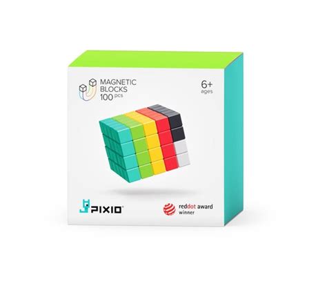 Pixio 100 Magnetic Blocks In 6 Colors Free App Design Series Etsy