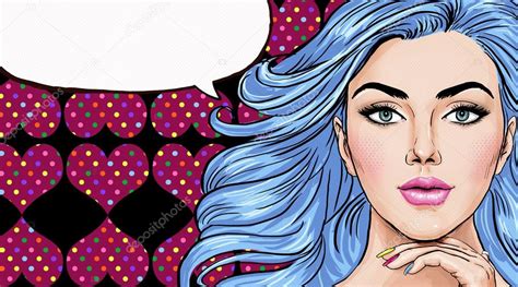 Pop Art Illustration Of Girl With The Speech Bubblepop