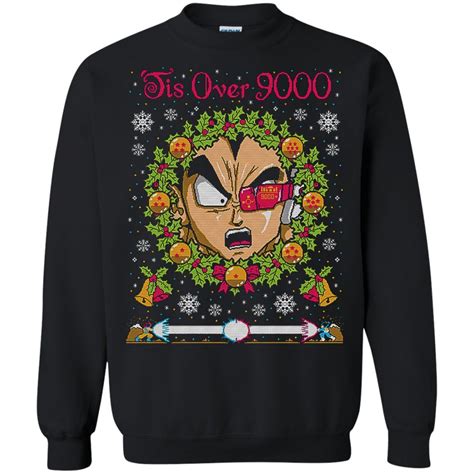 Dragon ball z vegeta over 9000. Its Over 9000 Dragon Ball Z Super Saiyan Vegeta Ugly Sweater Perfect Christas Gifts Shirts | Minaze