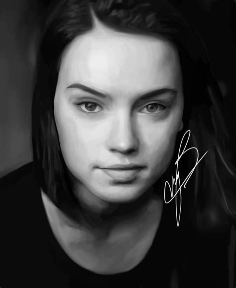 Daisy Ridley Black And White By Harmlessgirlscout On Deviantart