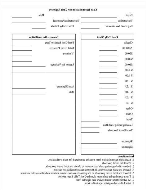 Cash drawer count sheet excel balance sheet template. Petty Cash Reconciliation - Fill Online, Printable ...