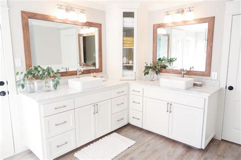 We were also considering moving the closet door to the middle of the two sinks, though that still leaves us with a corner. 10 Inspirational Corner Bathroom Vanities