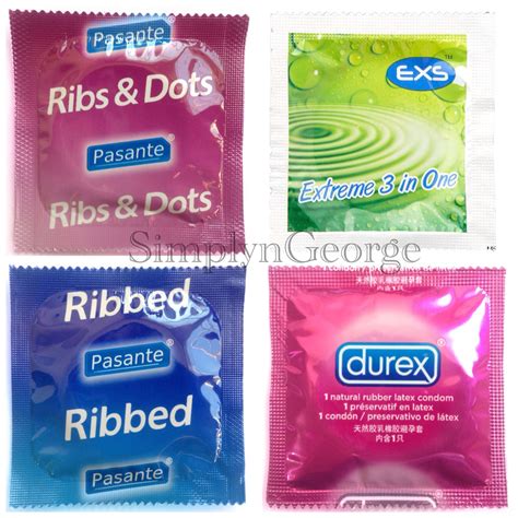 Durex Pasante EXS Mixed Condoms Pleasuremax Ribbed Ribs Dots In One EBay