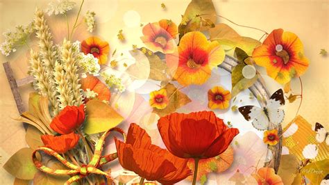 Autumn Flowers Hd Wallpaper Background Image 1920x1080