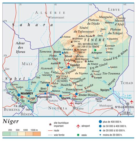 Carte Du Niger Plusieurs Cartes Du Pays En Afrique Villes Régions