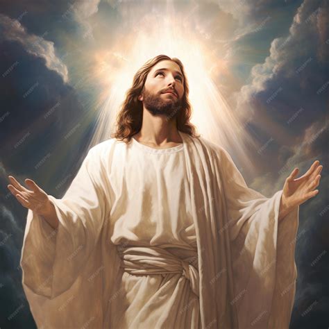 Premium AI Image | The Divine Encounter Jesus Christ in Prayer with