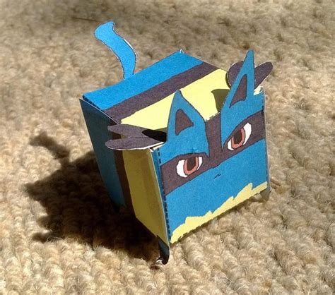 Lucario Papercraft Cube By Charrchan On Deviantart Pokemon Craft