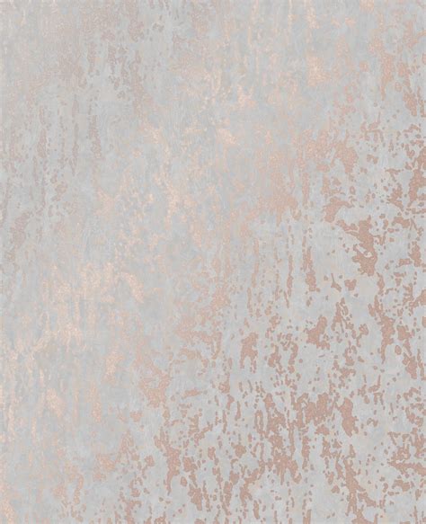 Rose Gold Distressed Industrial Texture Wallpaper