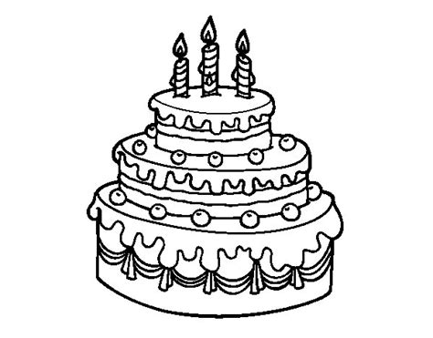 Dibujo de Tarta de cumpleaños para Colorear Dibujos net