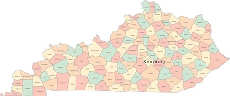 Map Of Kentucky Counties With Names Hiking In Map