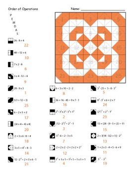 Order of operations madness is a set of 2 worksheets that allow your students to practice order of operations using basketball brackets to increase their students have the option of selecting images in color or black and white. A fun way to practice the order of operations. This ...
