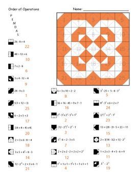 Parentheses, exponents, multiplication and division, addition and subtraction. A fun way to practice the order of operations. This worksheet includes 25 problems t… (With ...