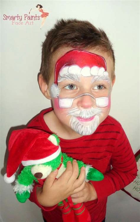 Cute Santa Face Paint Christmas Face Painting Kids Face Paint Face