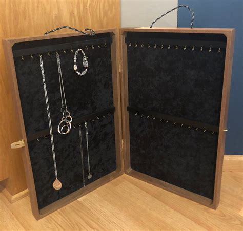 Jewelry Display Case Portable Jewelry Display Wood Jewelry Etsy