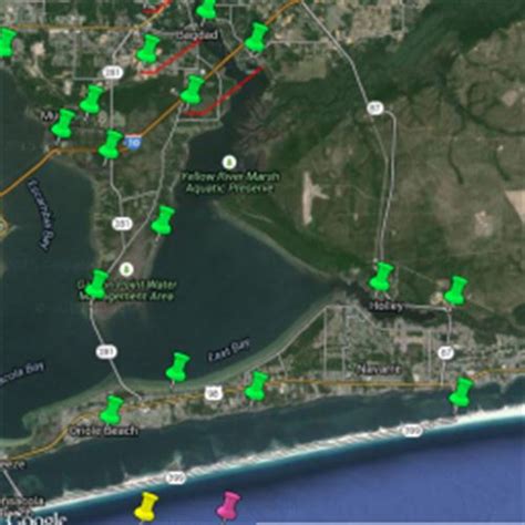 Florida Santa Rosa County Saltwater Boat Ramps Scribble Maps