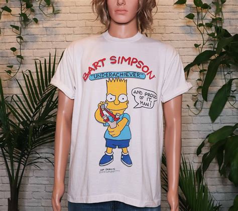 1990 Bart Simpson T Shirt Official Simpson Tee Matt Groening