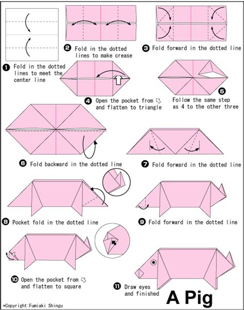 Pig - Easy Origami instructions For Kids