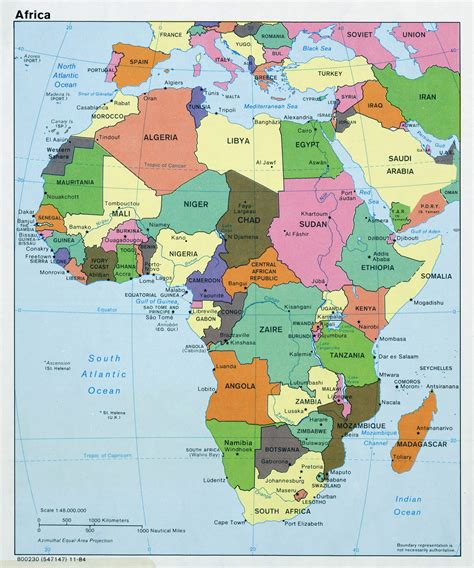 Africa Map With Country Names And Capitals World Map