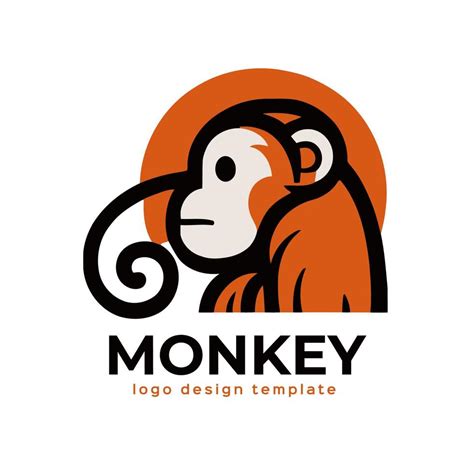Monkey Logo Template Vector Icon Illustration Design Vector Monkey