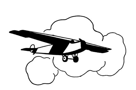 Vintage Clip Art Black And White Airplanes The