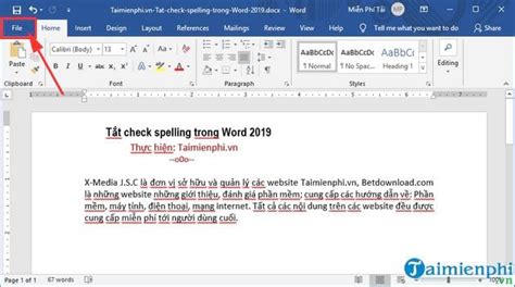 Hướng Dẫn Tắt Check Spelling Trong Word 2019
