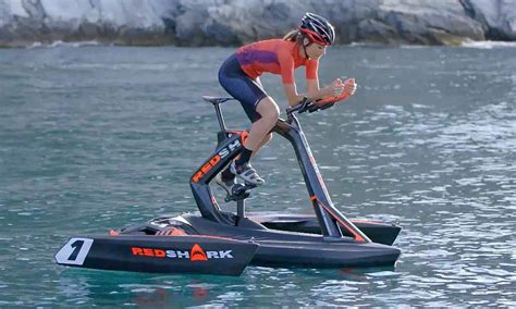 RedShark Bikes Go Training Or Bikepacking By Sea As Trimaran Pedal Powered Boat Water Bike