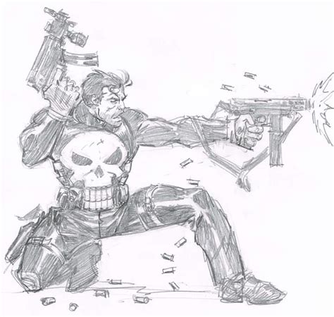 Artwork Punisher Sketch By Ron Frenz Rmarvel