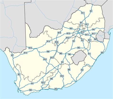 Large Detailed Political Map Of South Africa With Roads And Major