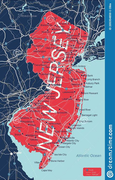 New Jersey Map State And District Map Of New Jersey Political Map Of