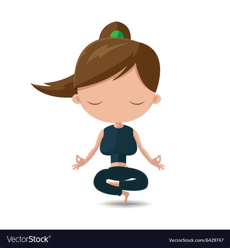 Women Yoga Health Exercise Cartoon Royalty Free Vector Image