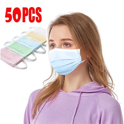 50pcs Protective Mask Disposable Man And Woman Colorful Masks For
