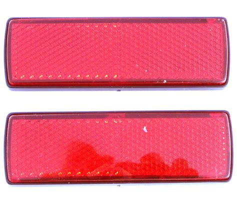 Red Rear Reflectors Rectangular 30x100mm Car Builder Kit And Classic