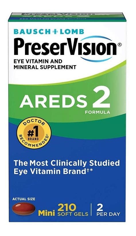 Preservision Areds 2 Bausch And Lomb Vitamina Olhos 210 Soft
