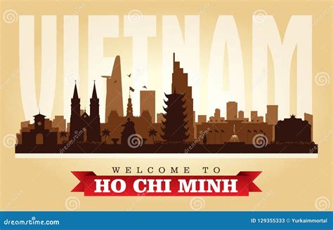 Ho Chi Minh Vietnam City Skyline Vector Silhouette Stock Vector Illustration Of Silhouette