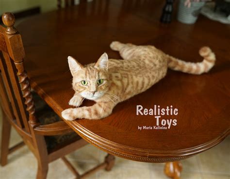 Realistic Life Size Cat Replica Cats Plush Realistic Stuffed Etsy