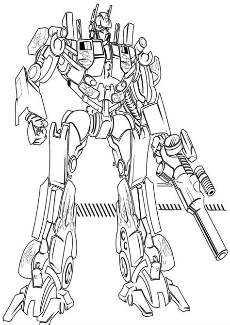 Kolorowanki Transformers Malowanka Z Robotem Do Wydruku Sketch Coloring