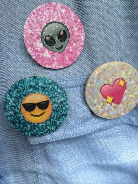 Diy Emoji Glitter Pins Emoji Craft Glitter Pin Emoji