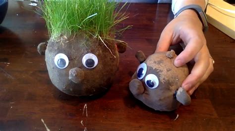 5 Minute Diy Grass Headeasy Craft For Kids Youtube