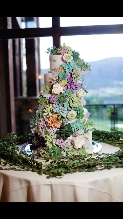 I'm attempting succulents and cannot get a good, firm buttercream that doesn't disintegrate, melt, or isn't grainy, etc. Our wedding cake my aunt made us. Succulent Wedding cake ...