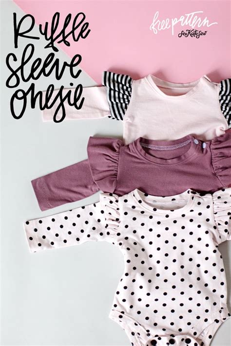 The softest, most cuddly free baby knitting patterns for your little bundles of joy. Ruffle Sleeve Onesie + Basic Onesie Pattern (FREE | Onesie ...