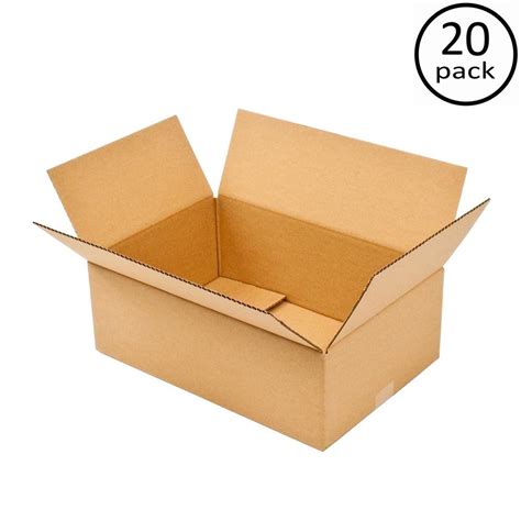 Ships flat to save on freight and storage space. Plain Brown Box 24 in. x 12 in. x 6 in. 20-Box Bundle ...